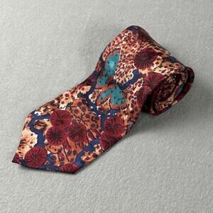Vintage Tino Cosma 100% Silk Abstract Floral Art Tie Made in Italy